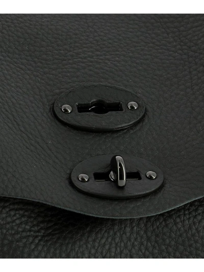 Shop Zanellato Black Leather Handle Bag