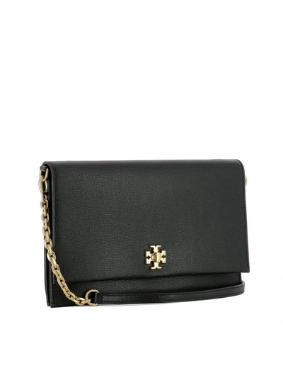 Shop Tory Burch Red Leather Shoulder Bag In Black