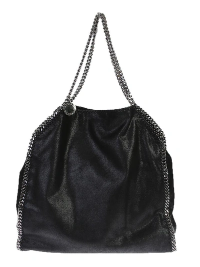 Shop Stella Mccartney Faux Leather Falabella Large Bag In Black