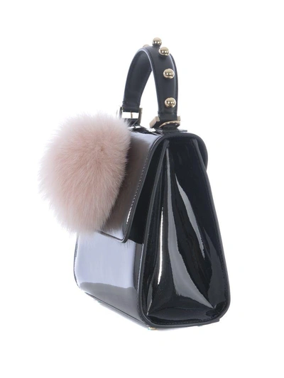 Shop Les Petits Joueurs Mini Alex Bunny Shoulder Bag In Black