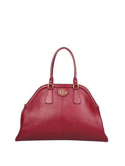 Shop Gucci Re(belle) Leather Bag In Rosso