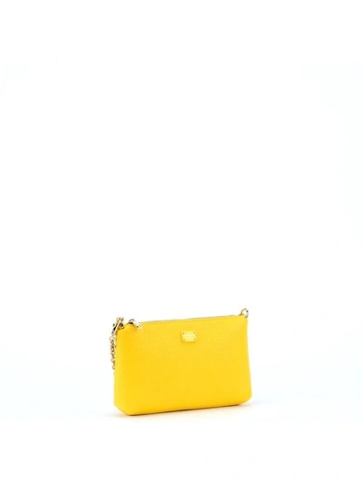 Shop Dolce & Gabbana Yellow Micro Bag