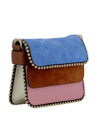 Shop Les Petits Joueurs Multicolor Leather Shoulder Bag