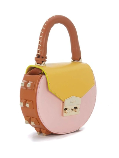Shop Salar Mimi Multicolor Leather Handbag