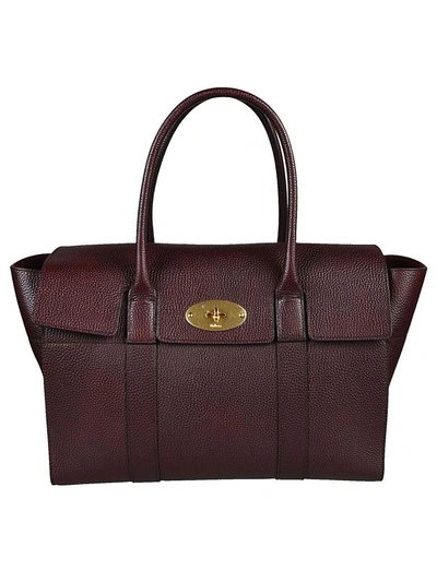 Shop Mulberry Foldover Tote In Brown