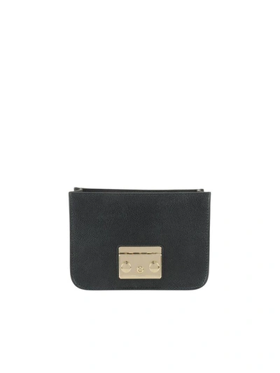 Shop Furla Mini Metropolis Crossbody Bag In Onyx