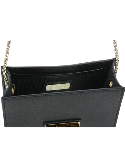 Shop Furla Mini Metropolis Crossbody Bag In Onyx