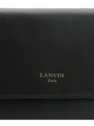 Shop Lanvin Black Leather Shoulder Bag