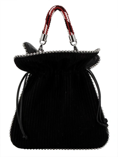 Shop Les Petits Joueurs Black Leather Handbag
