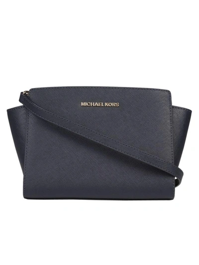 Shop Michael Kors Medium Selma Shoulder Bag In Admiral