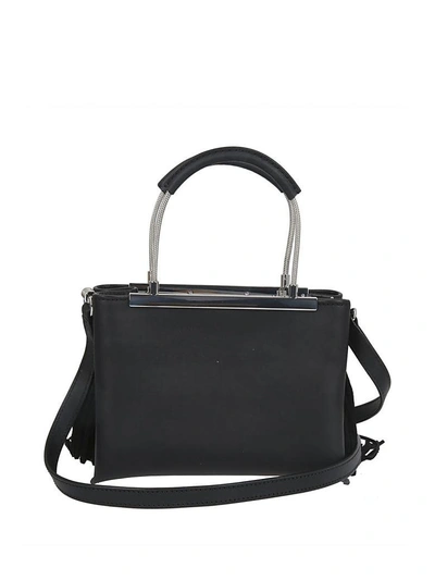 Shop Alexander Wang Fringed Small Dime Tote In Black