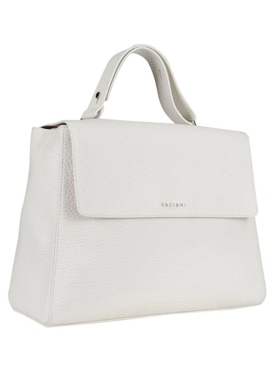 Shop Orciani Large Boxy Tote In Bianco