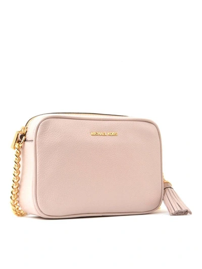 Shop Michael Michael Kors Ginny Bag In Powdered Leather In Soft Pink