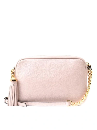 Shop Michael Michael Kors Ginny Bag In Powdered Leather In Soft Pink