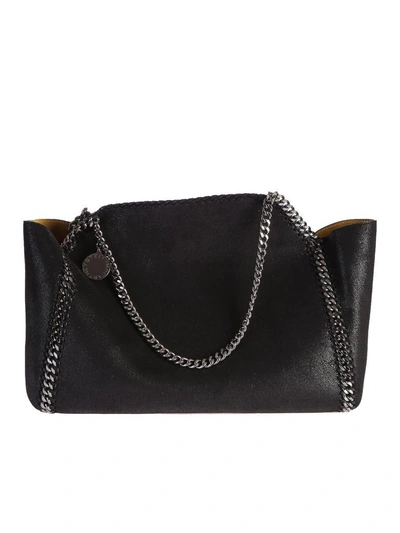 Shop Stella Mccartney Black Falabella Reversible M Tote Bag