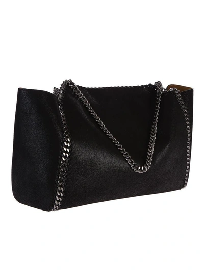 Shop Stella Mccartney Black Falabella Reversible M Tote Bag