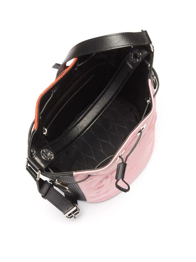 Shop Kenzo Kombo Pink, Red And Black Bucket Bag In Multicolor