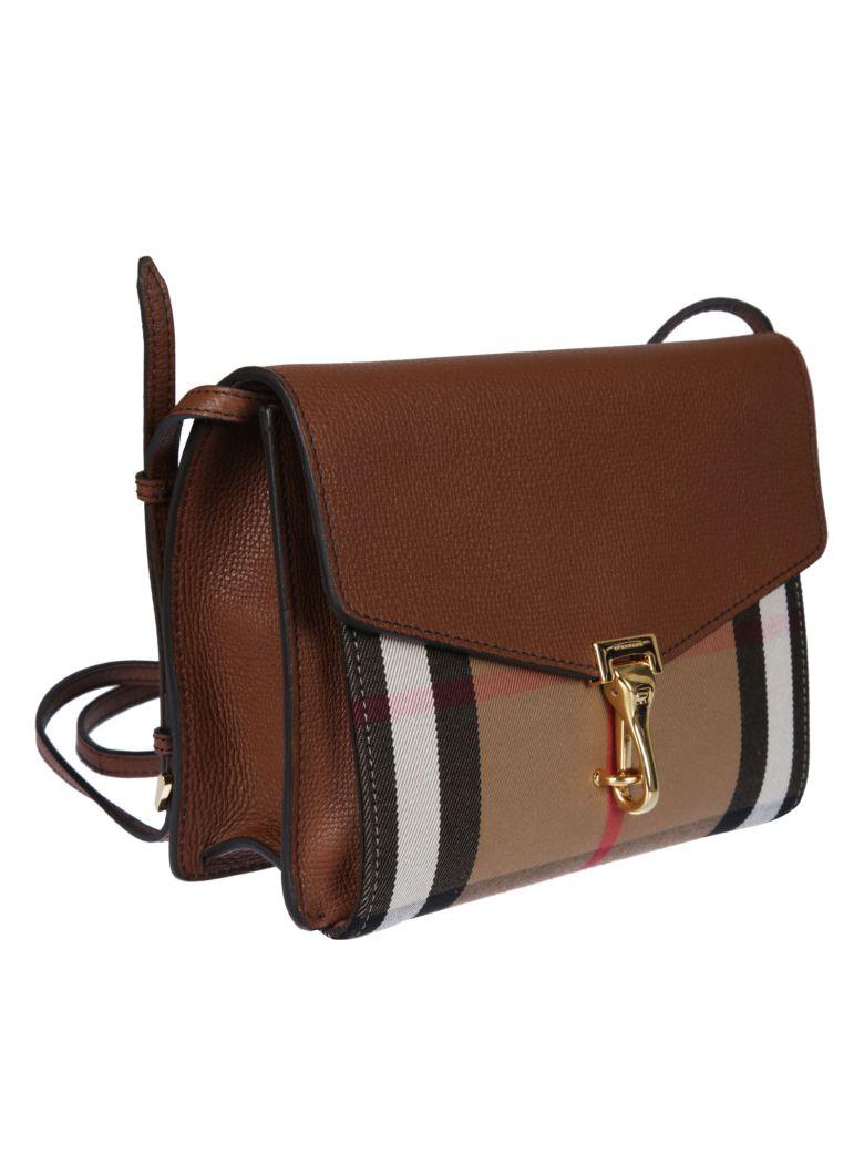 Burberry Striped Shoulder Bag In Brown ModeSens