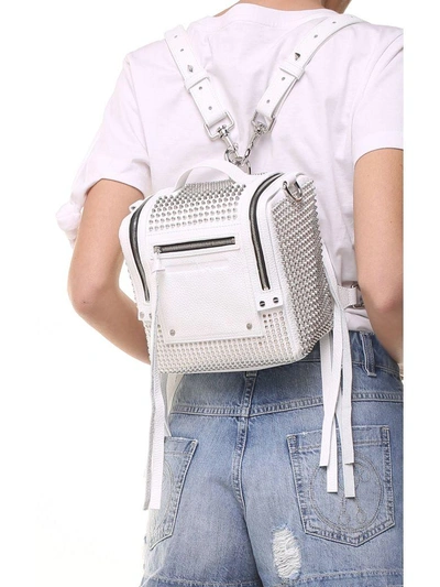 Mcq By Alexander Mcqueen Mini Loveless Convertible Studded Leather Backpack In Bianco ModeSens