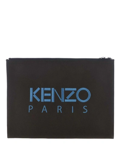 Shop Kenzo Tiger Clutch In Moro-verde