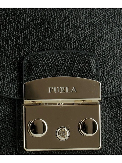 Shop Furla Black Leather Shoulder Bag