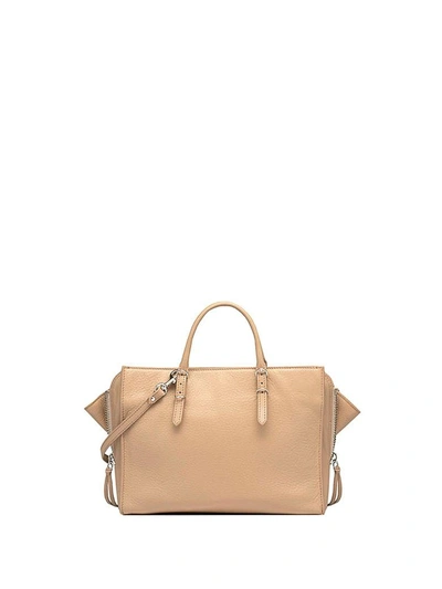 Shop Balenciaga Papier A6 Zip Around Beige Cross Body In Rose Des Sable