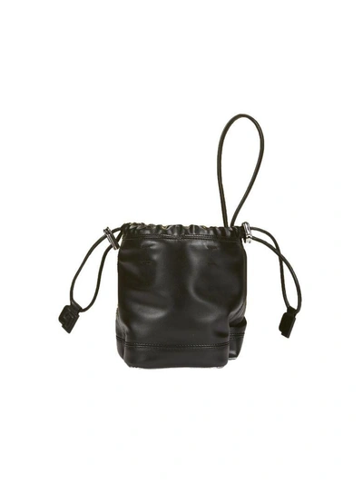 Shop Paco Rabanne Leather Bucket Bag In Nero