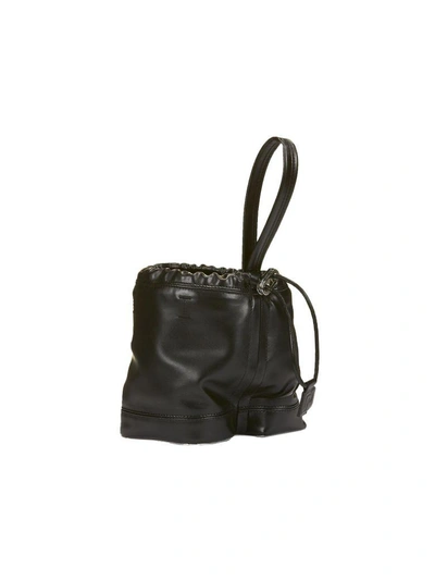 Shop Rabanne Leather Bucket Bag In Nero