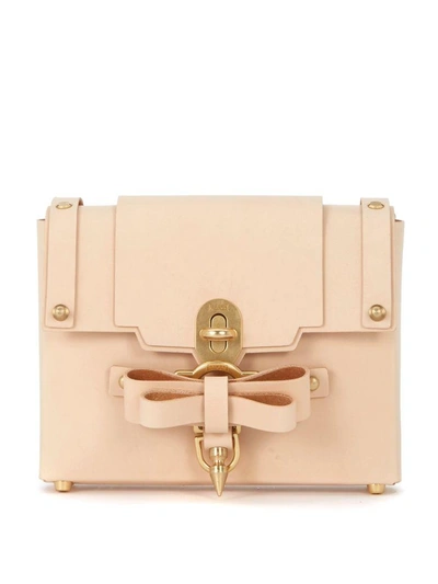 Shop Niels Peeraer Bow Buckle Small Pink Leather Bag In Rosa
