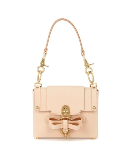 Shop Niels Peeraer Bow Buckle Small Pink Leather Bag In Rosa