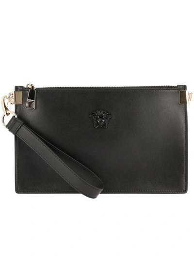 Shop Versace Clutch Shoulder Bag Women  In Black