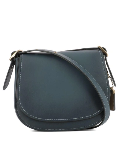 Shop Coach Blue Leather Shoulder Bag