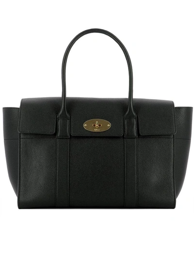 Shop Mulberry Black Leather Shoulder Bag