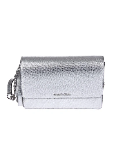 Shop Michael Kors Michael  Daniela Shoulder Bag In Silver