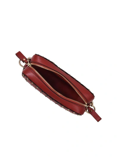 Shop Valentino Rockstud Camera Bag In Red