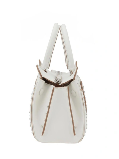 Shop Tod's Leather Bag In Bianco+vacchetta