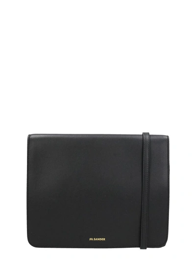 Shop Jil Sander Black Leather Shoulder Bag