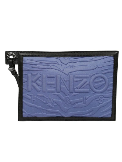 Shop Kenzo Zip Clutch In Multicolour