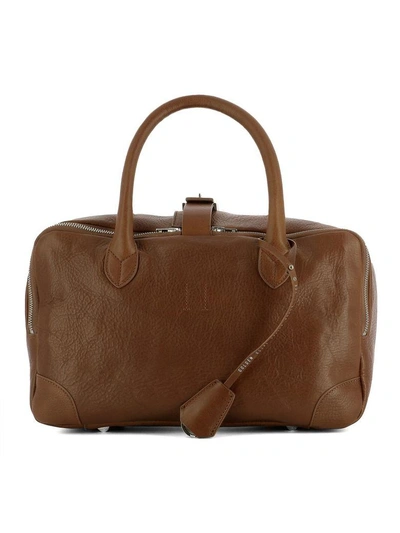 Shop Golden Goose Brown Leather Shoulder Bag