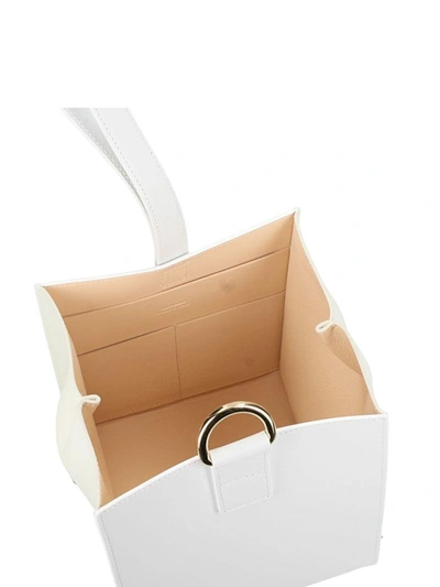 Shop Jil Sander Black Leather Clutch Bag In White