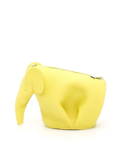 Shop Loewe Mini Elephant Bag In Yellow Lemongiallo