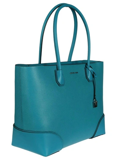 Shop Michael Kors Classic Shoulder Bag In Tile Blue