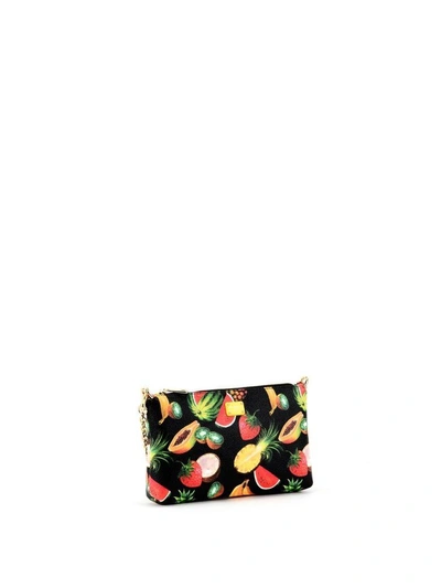 Shop Dolce & Gabbana Black Tropical Print Micro Bag