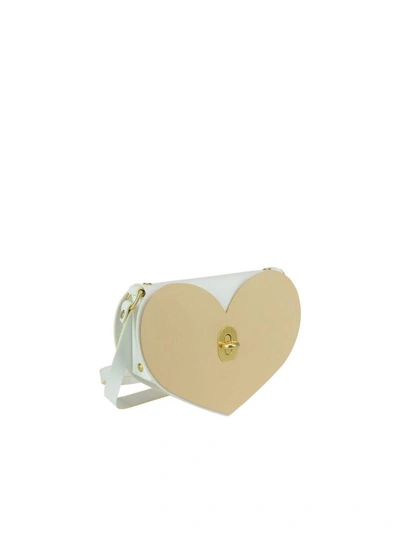 Shop Niels Peeraer Heart Shoulder Bag In White & Nude