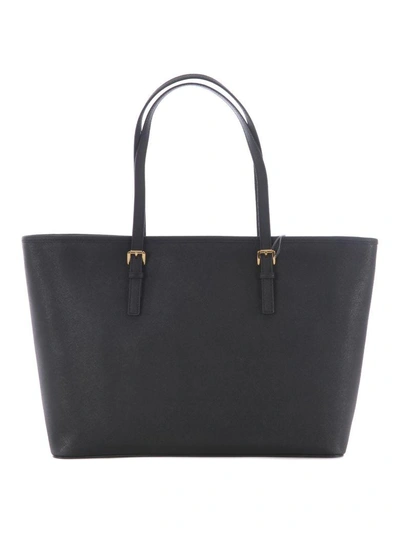 Shop Michael Kors Jet Set Travel Medium Tote In Nero