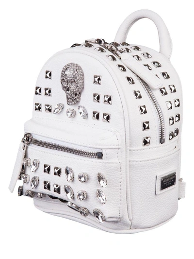 Shop Philipp Plein Backpack In Bianco