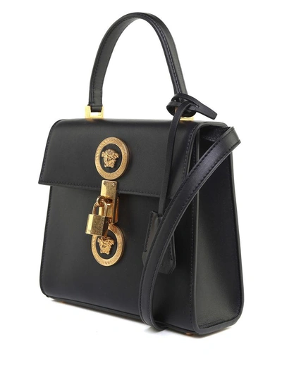 Shop Versace Icon Smooth-leather Handbag In Nero