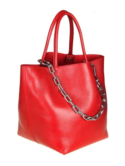 Shop Alexander Wang Small Roxy Bag In Red Leather In Lipstick