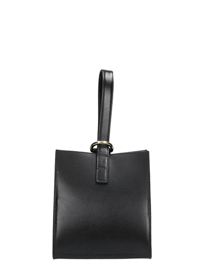 Shop Jil Sander Black Leather Clutch Bag
