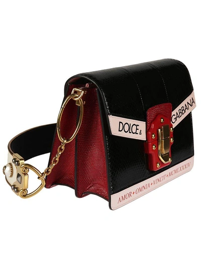 Shop Dolce & Gabbana Dolce Gabbana Embroidered Shoulder Bag In Pink